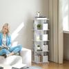 Bookshelf - HOMCOM - Rotating - 4 Levels - 16 Compartments - Particleboard - 39 X 39 X 128.3 Cm - White