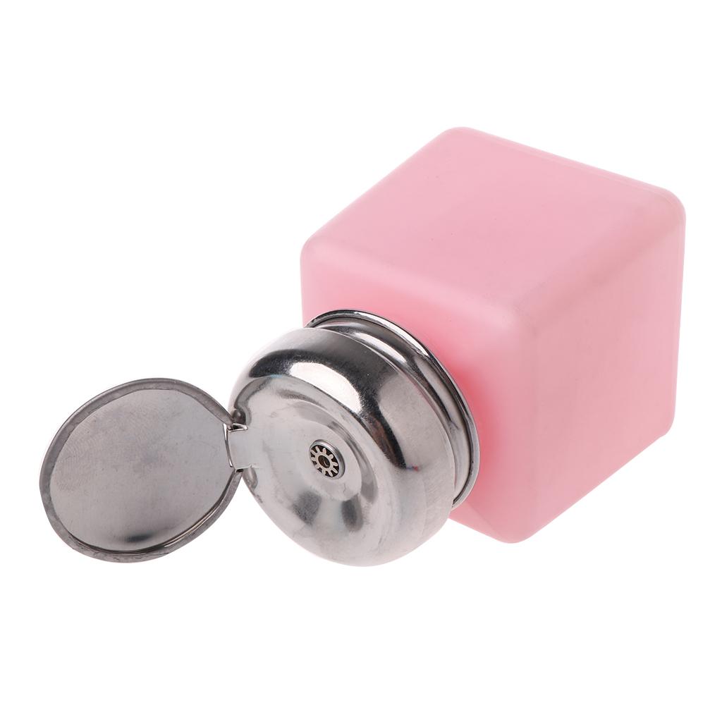 Portable Push Down Dispenser Pump Bottle Plastic Square Press Pumping Dispenser One for Touch Remover Empty Bottle 2 Col
