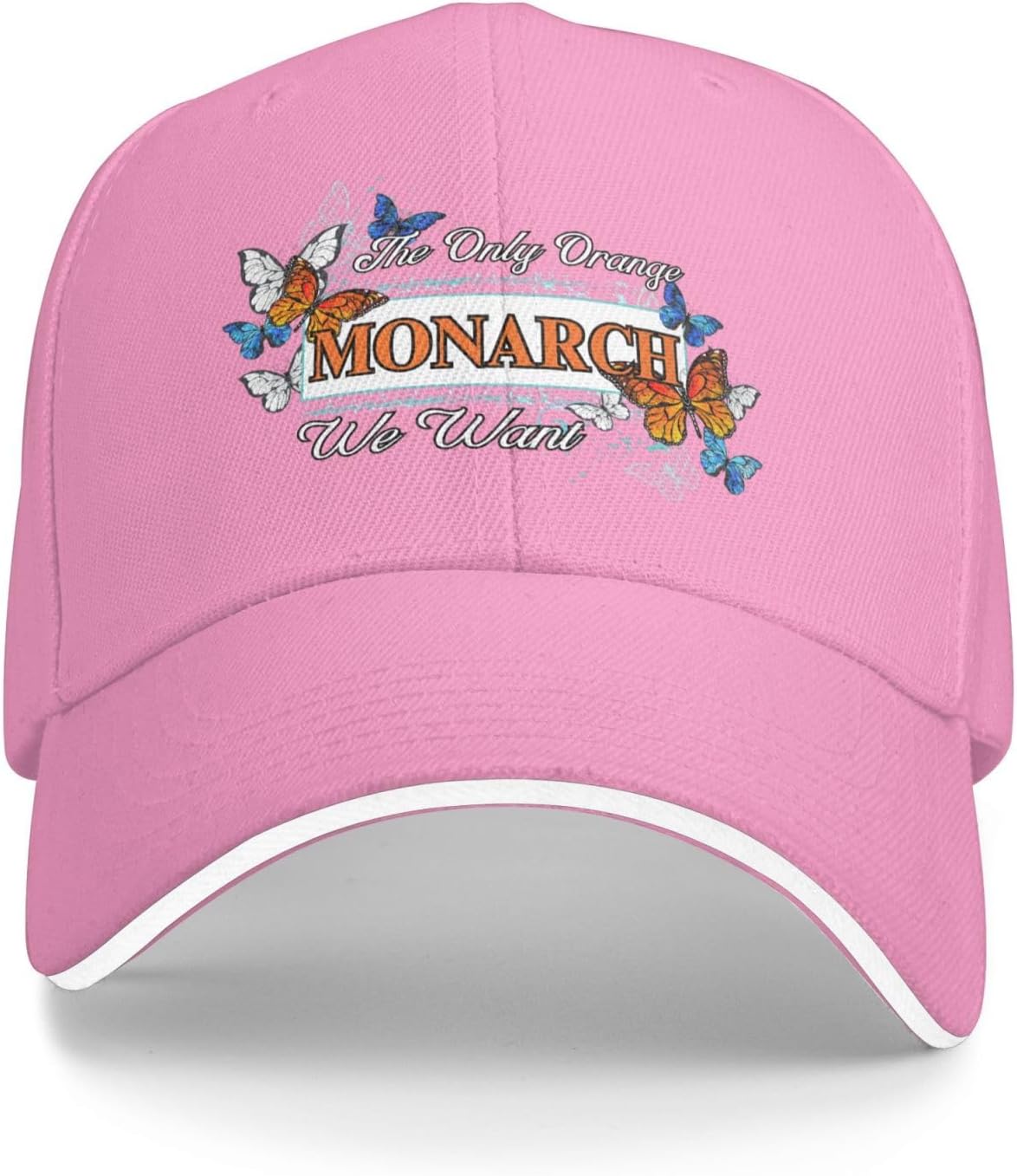 Monarch Butterfly Graphic Baseball Cap Polyester Adjustable Outdoor Unisex Adult Cap One Size