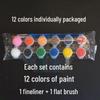 12-Color Acrylic Paint Set for DIY Graffiti and Doll Painting
