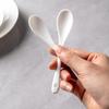 6PCS Porcelain White Coffee Spoons Espresso Tea Sauce and Desserts Ceramic Spoons