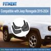 For Jeep Renegade 2015-2024 Black Guard Mudguards Mud Flaps Fender Mudflaps