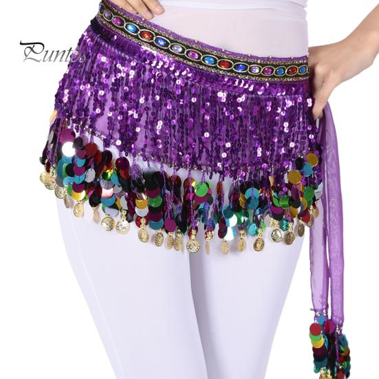 Gonna da danza del ventre con paillettes e nappa, sciarpa in vita, stile esotico, annodabile, gonna sottile regolabile, gonna trasparente in pizzo, spettacolo teatrale, cosplay, minigonna, grembiule avvolgente