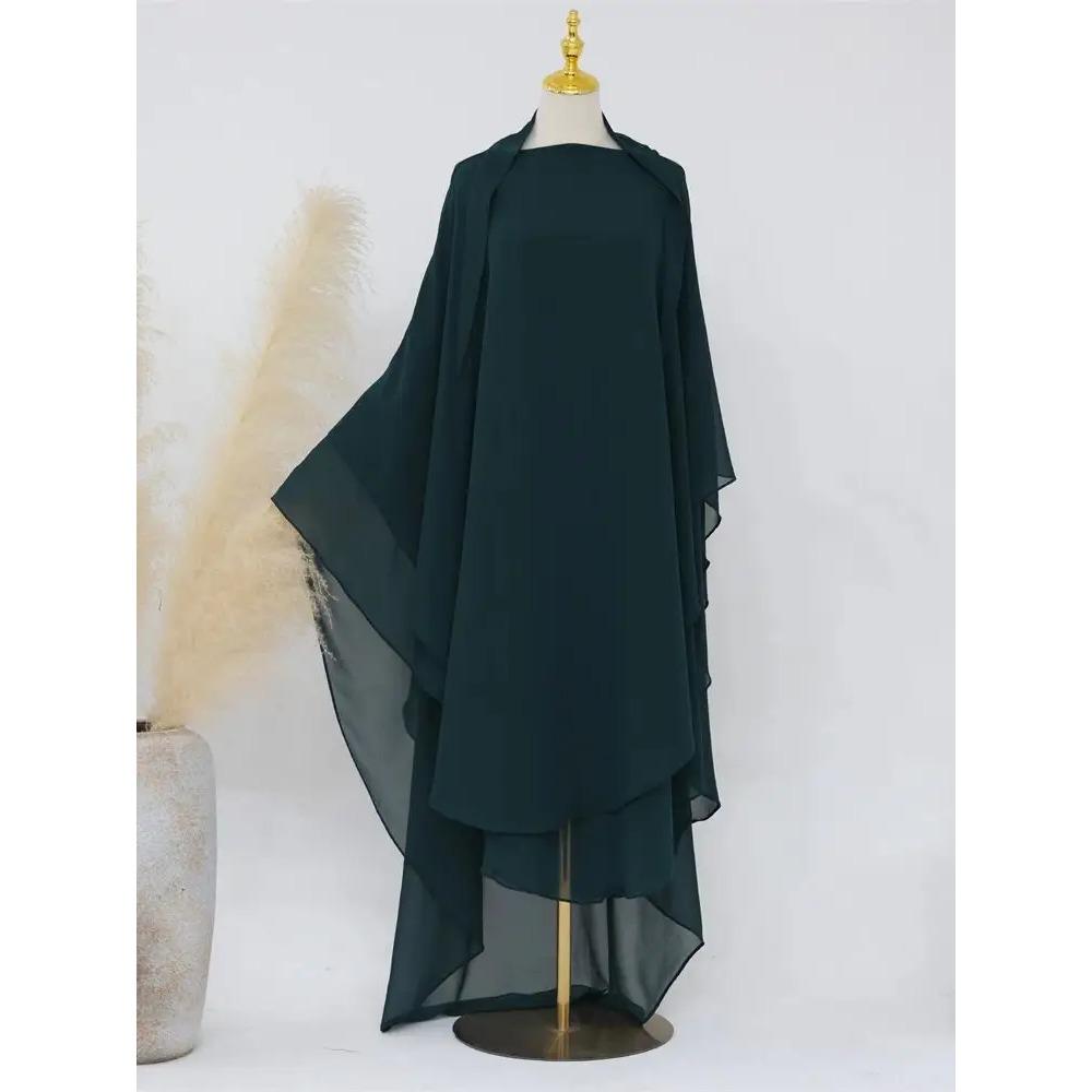 

Рамадан Химар Абая Саудовская Аравия Турция Ислам Мусульманский Хиджаб Платье Одежда для Молитвы Абая для Женщин Кебая Халат Femme Musulmane One Size темно-зеленого