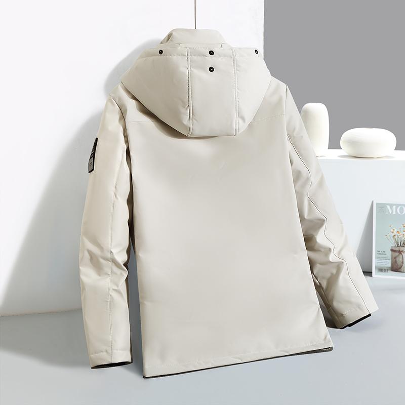 Real Fur Collar Winter White Duck Down Coats for Men Prakas Hooded Thick Warm Down Jackets Man Outerwears
