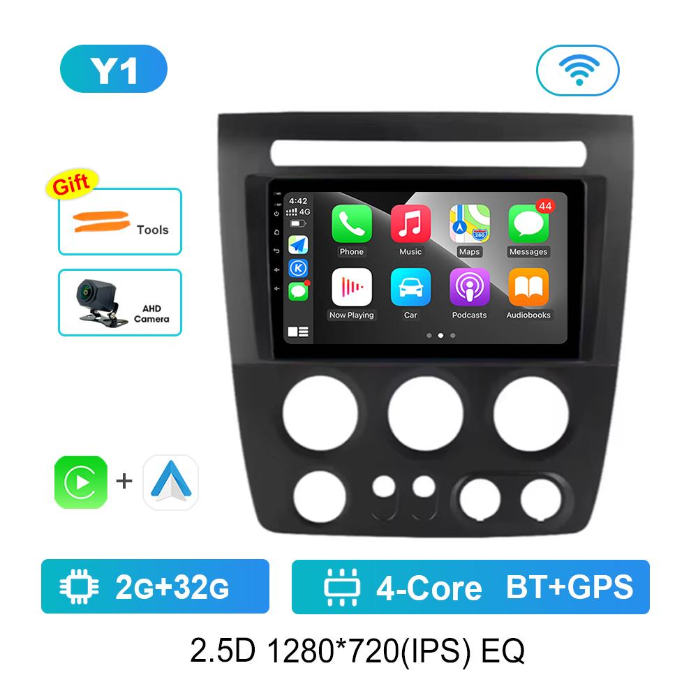 Carplay Touch Screen for Hummer H3 2005 - 2010 Android Intelligent System GPS Navigation Car Video Multimedia Player WiFi BT 4G