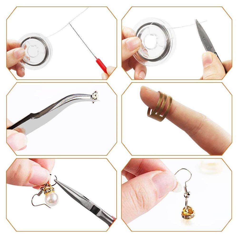 22 Pcs Zippered Oxford Bag Jewelry Making Tool Kit Pearls Making Kit Leather Handicrafts