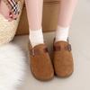 Winter New Bag Heel Women's Velvet Thickened Warm Lazy Casual Shoes Two Wear One Pedal Retro Cotton Shoes