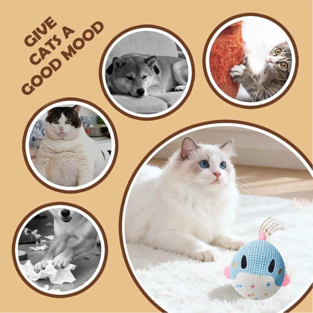 Animal Shaped Moving Dog Ball Sound Ball Automatic Moving Electric Rolling Toy Washable Durable Chew Dog Chew Teether