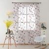 1PC LOZUJOJU Floral Jacquard Tulle Sheer Curtain Elegant Romantic Window Drapes for Living Room Bedroom Home Decor