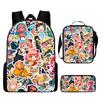 Rollenspiel Animation Zubehör Rucksack Schultasche Umhängetasche Federmäppchen Dreiteiliges Set