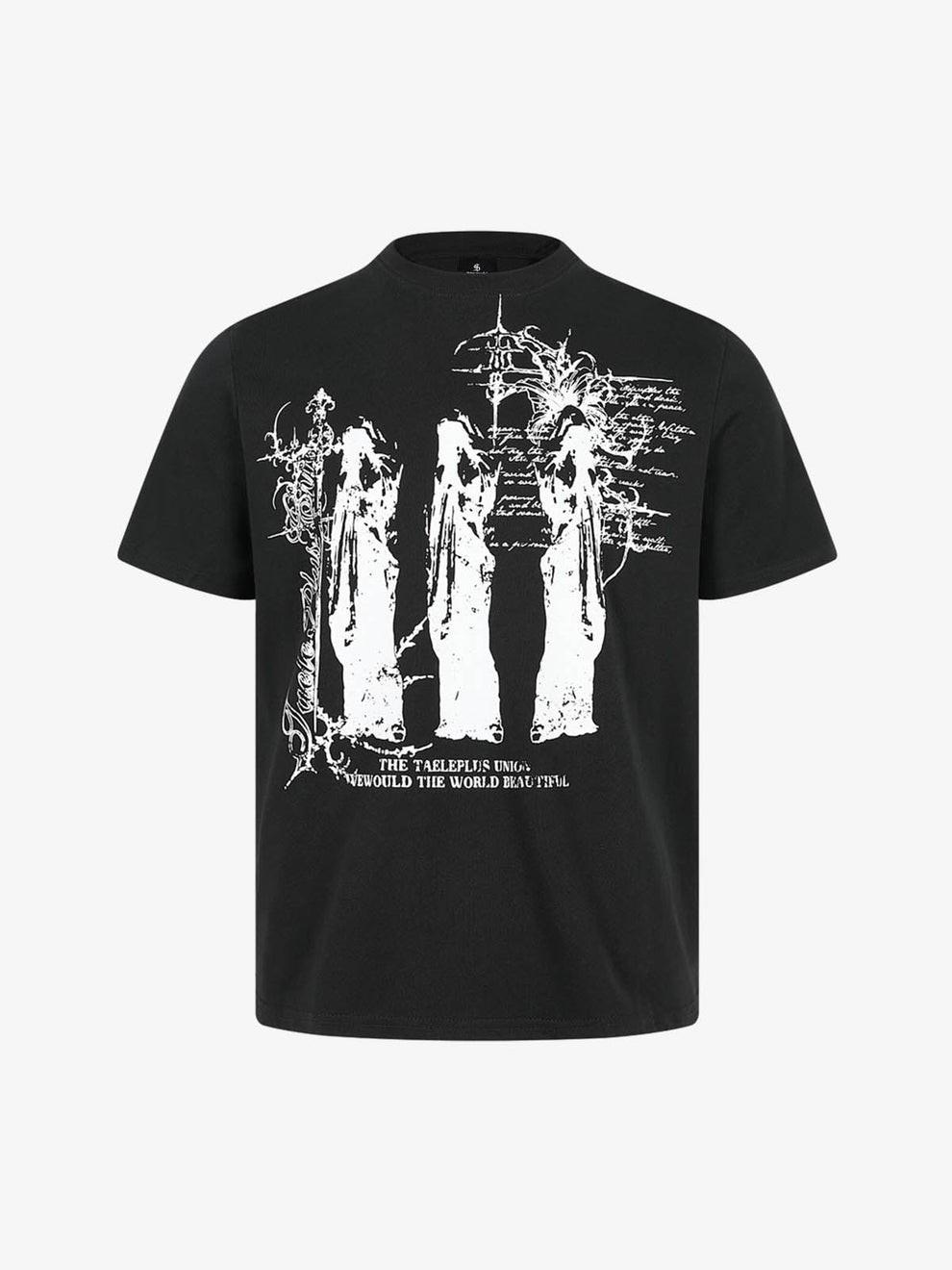 Gothic Statuette Cotton Jersey T-Shirt XL