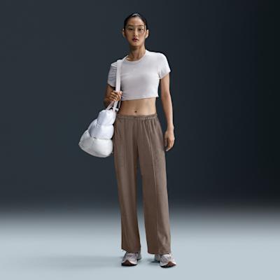 Nike AS W NSW NK CHLL VLR MR OH SWT Casual Pants Women s Beige Shades L