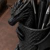 Decorative Pen Pot 3D Printed Gothic Dragon Holder, Coiled Figurine Stationery Cup, Dark Fantasy Desktop Accessory Desk Organizer, Halloween Tabletop