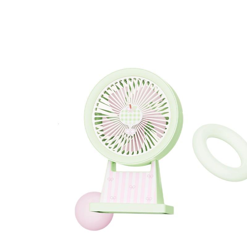 Portable USB Rechargeable Cartoon Fan for Dorms, Offices, and Outdoors
