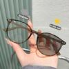 2026 New High-definition Round Frame Photochromic Women's Myopia Glasses Retro Neutral High-quality Anti Blue Light Glasses