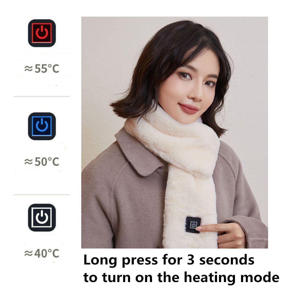 

Control Rechargeable Warmer Shawl Neck Wrap Electric Winter Warmer Electric Heated Scarf білий