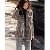 Demana Women's Winter Tweed Shirt Jacket