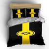 Yellow stripe, "BVB 09" logo. Bedding sets Duvet cover sets Duvet covers Pillowcases(1 * Duvet Cover 2 * Pillowcases without duvet insert)