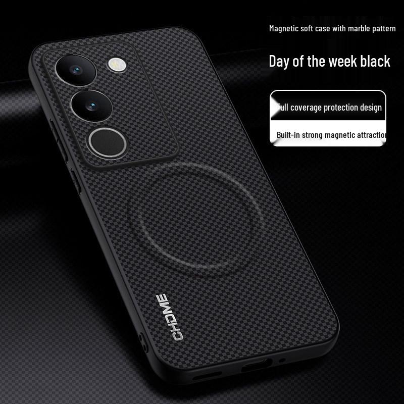 Vivo S17 Pro Case: High-End, Full-Coverage, Drop-Proof Magnetic Cover with Textured Design S17E