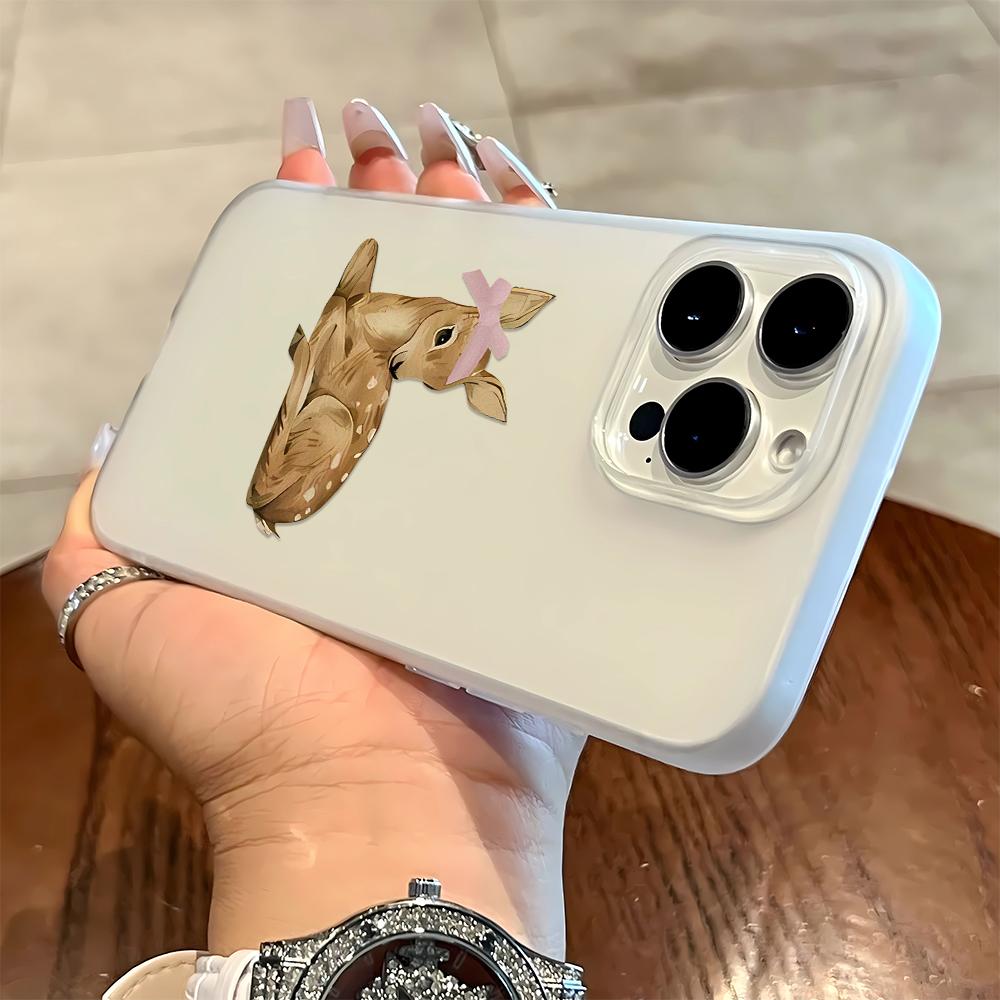 

Love Beauty Little Deer Pattern Phone Case For Iphone 17 16 15 14 13 12 11 17 Pro Max 7 8 Plus Vintage Floral Soft Cover iphone 11 Pro