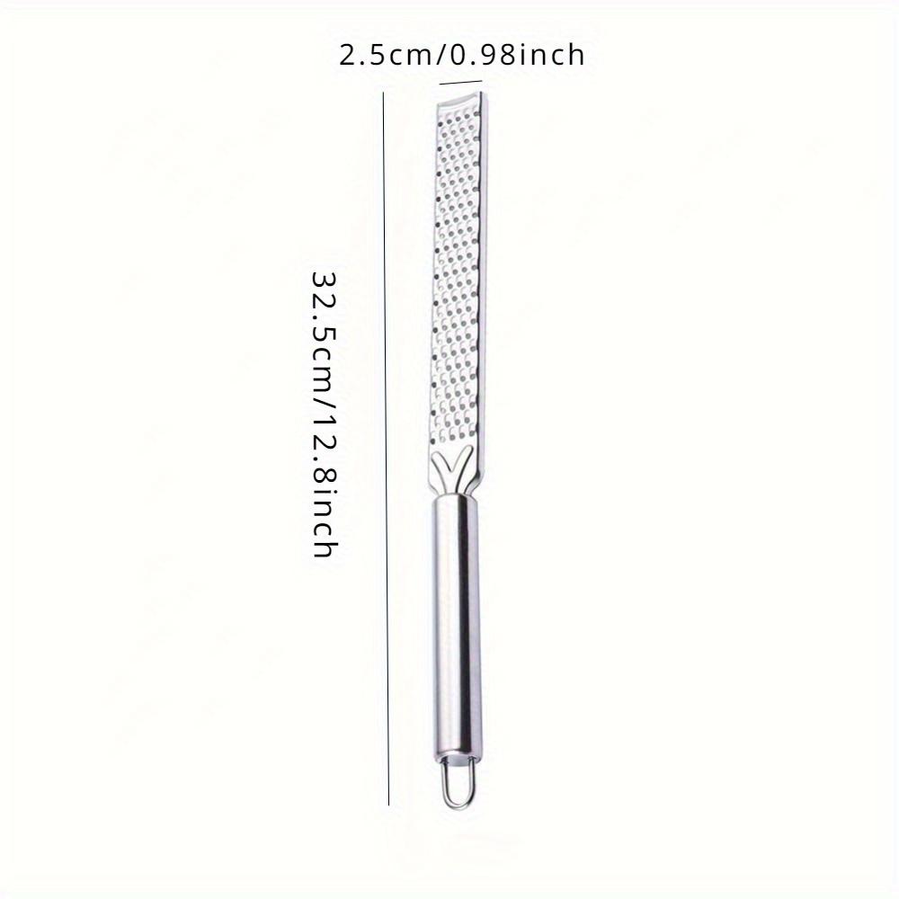 Long Handle Lemon Zester & Cheese Grater - For Citrus, Chocolate, Cheese. Ideal for Kitchen & Outdoor Use.