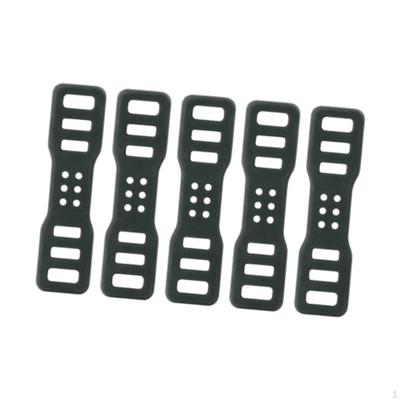 5 Or 10 Pack Practical Lightweight Black Silicone Bike Mounting Bands Flashlight Accessories