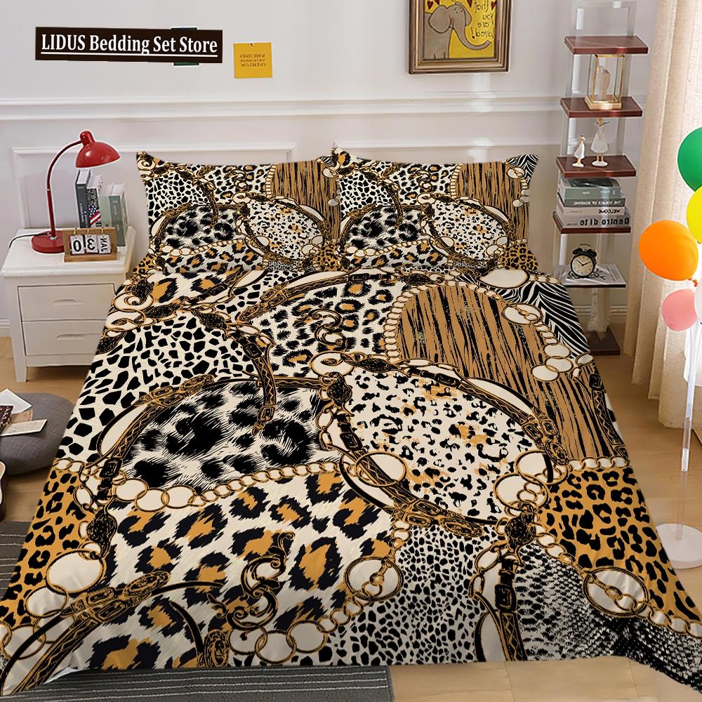 Dark Gold Duvet Cover Set Dull Gold Patterns 3D Luxury Printing Comforter Cover King Queen For Teens Adult Polyester Bedding Set