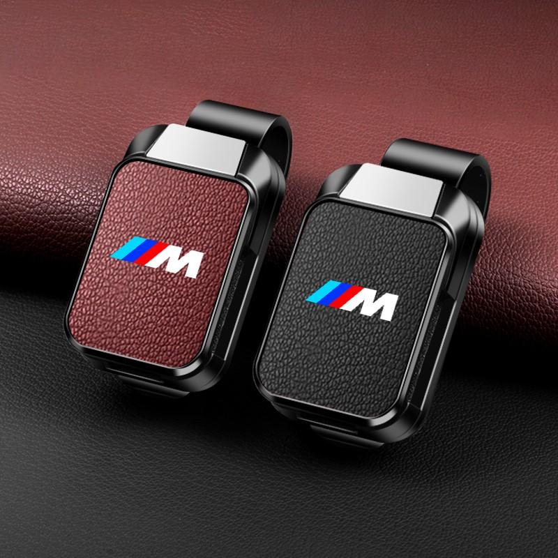Goat Leather Car Sunglasses Holder Glasses Ticket Card For BMW M E46 E90 E60 F10 F11 F20 F30 F34 F01 G05 car sticker car sticker cyhk37