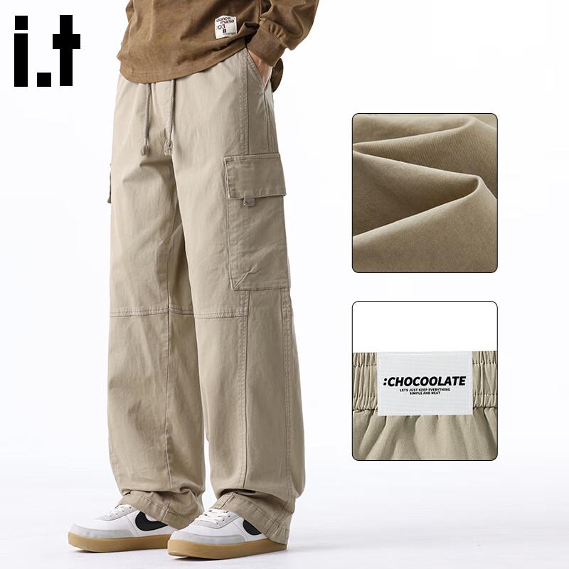 CHOCOOLATEit Men s Multi-Pocket Straight-Leg Cargo Pants 38