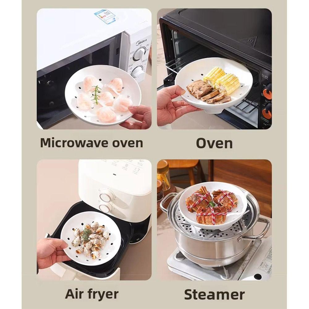 Hollow Porous Food Steaming Dish Round Shape Steaming Bowl Steamer Rack Steamed Stuffed Bun
