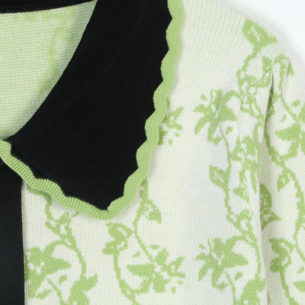 Women's French-Style Embroidered Floral Knit Cardigan: Long-Sleeve, Single-Breasted, Lapel, 2024 Autumn/Winter Fashion.