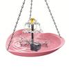 Solar Hanging Bird Bath Basin with Dual Water Flow Solar Fountain Space-Saving Outdoor Hanging Bird Waterer for Gardens Weather-Resistant Bird Bath