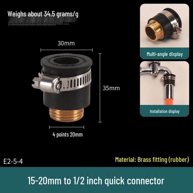 Quick-Connect Universal Faucet to 4/6 Point Washer Inlet Converter