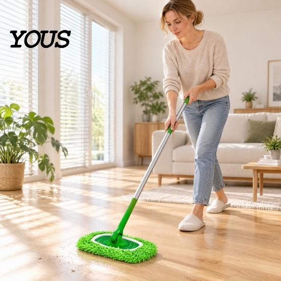 Washable Floor Cleaning Pads Microfiber Chenille Mop Pad, Reusable Replacement Cover, Elastic Head Covers Design Mopping Pad for Wet And Dry Dust Hair
