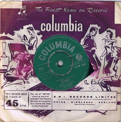7inch Record CHRIS BARBERS JAZZ BAND Soudan 45DB4583 Columbia 1961 UK Jazz Used