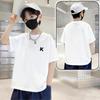 Kids' Cotton Letter Print Short Sleeve T-Shirt - Boys' Summer Wear, Trendy and Stylish Loose Fit Top