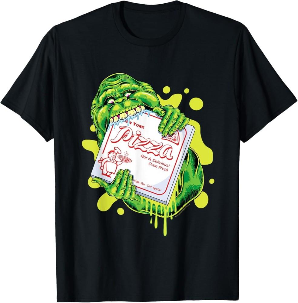 Ghostbusters Frozen Empire Slimer Eating Pizza Box T-Shirt S