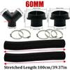 60mm 75mm Car Air Diesel Heater 2x Air Outlet Vent + 1x Valve Flap Outlet + 2x Warm Duct Pipe + 5x Clamp For Webasto Eberspacher