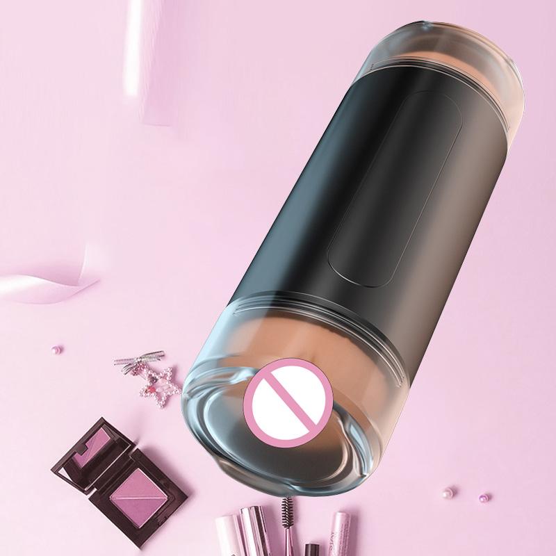 Automatic Male Sucking Masturbator Realistic Pocket Pussy Vagina with Oral Mouth Vibrating Adult Sex Toy for Men 18+
