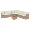 VidaXL Garden Lounge Set with Cushions 10 Pcs, Patio Sofas, Patio Furniture Set, Outdoor Furniture, Beige 3256023