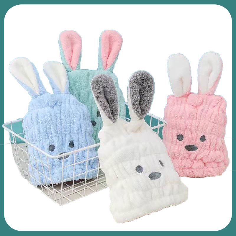 Individually Wrapped Children's Coral Fleece Quick-Dry Hair Cap