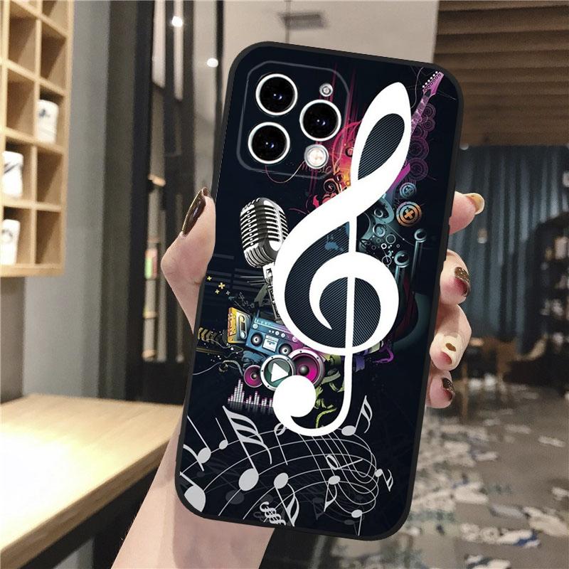 Pouzdro na telefon Iphone 14 Pro Max 13 12 11 Pro Max Xs Xr X 12mini 7 8 Plus Se Pouzdro na hudební poznámky Funda