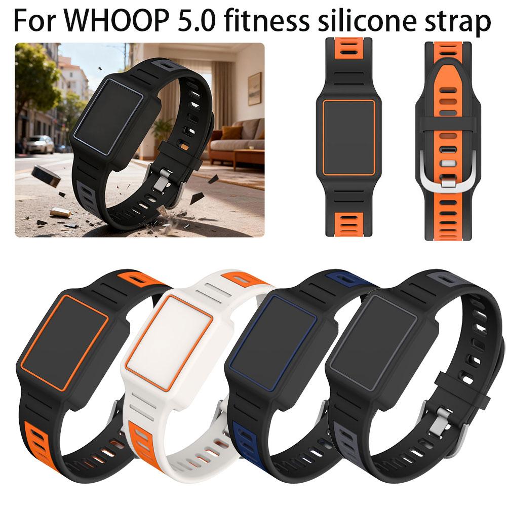 Silicone Strap For WHOOP 5.0 Fitness Tracker Waterproof Sweatproof Adjustable Band Durable Replacement Wristband For Sports