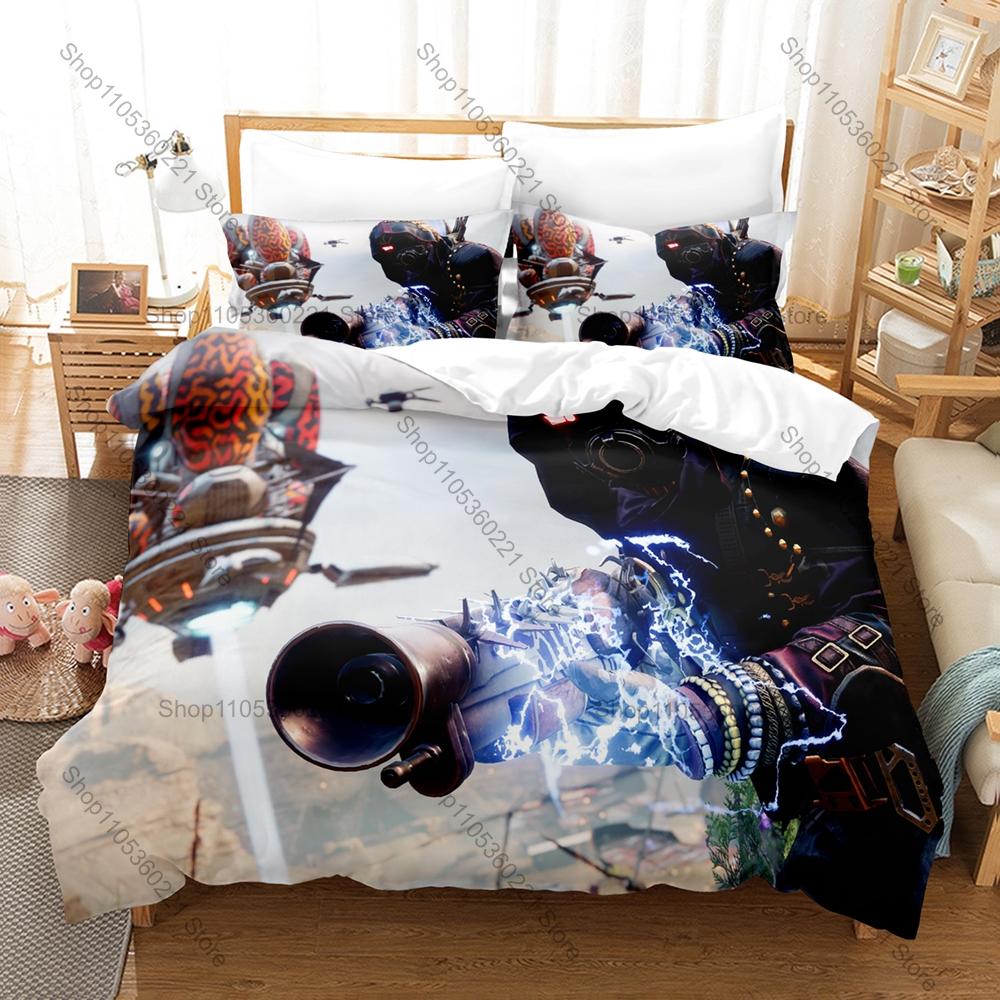 Destiny 2 Guardian Hunter Titan Warlock Space Alien Planet Sci-Fi Multiplayer Shooter Game Bedding Set Duvet Cover 2 Pillowcases