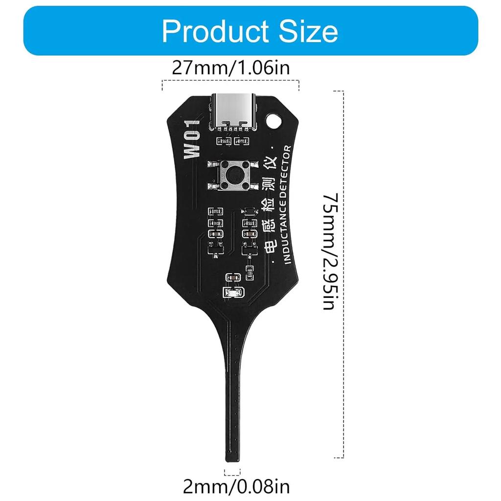 W01 Motherboard Coil Tester Inductor Detector Tool for Phone Motherboard Repair Electromagnetic Induction Quick Fault Check
