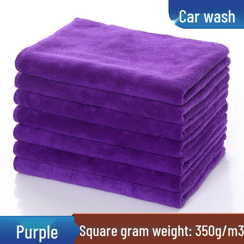 Water Absorbent Microfiber Car Cleaning Towel: Multifunctional, Thickened, Square Cloth for Car Drying.