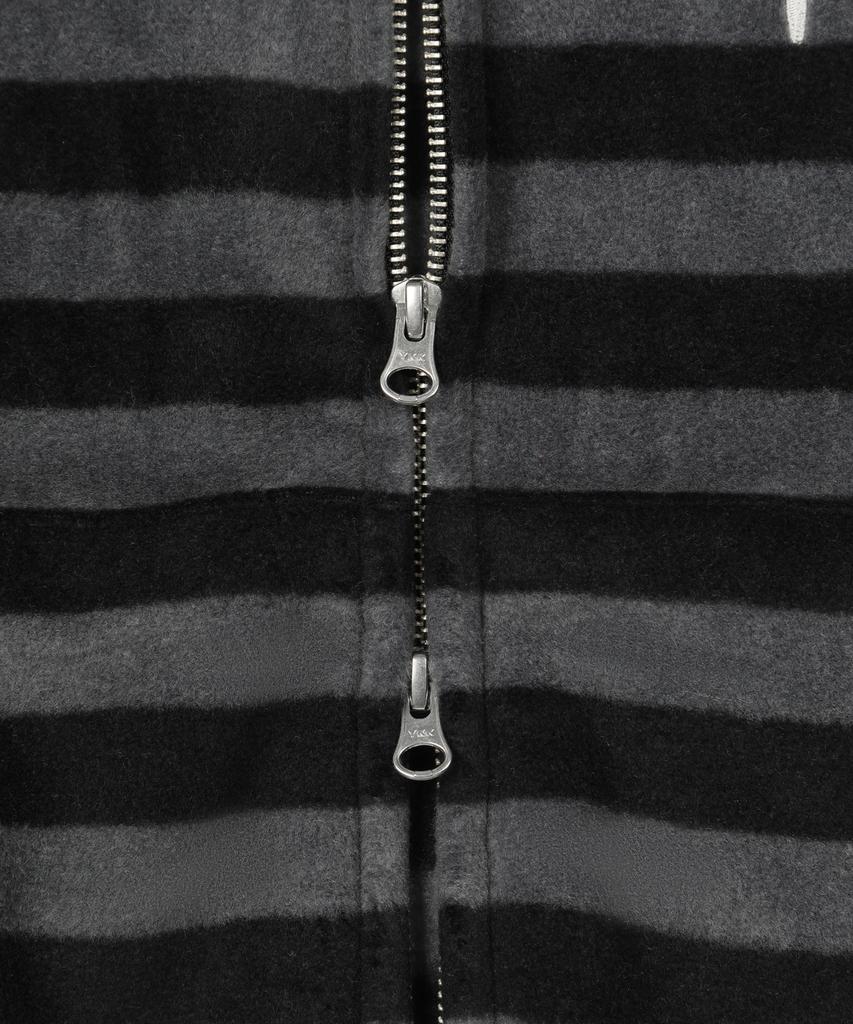Losers Club Logo Stripe Fleece Two-Way Zip-Up Hoodie Black