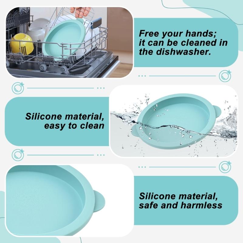 Food Grade Silicone Round Cake Pan Oven Safe Baking Dish Perfect For Cakes Jellies Puddings Dessert Bakeware