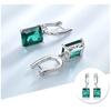 925 Sterling Silver Jewelry Sets for Women Gemstone Simple Emerald Ring Drop  Earrings Women Wedding Party Fashion Jewelry Gift
